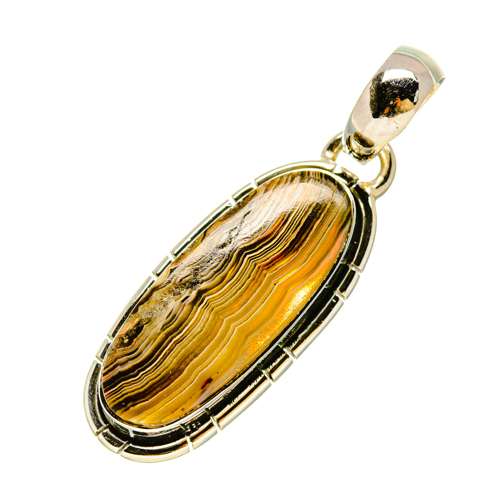 Laguna Lace Agate Pendants handcrafted by Ana Silver Co - PD755879 - Photo 2