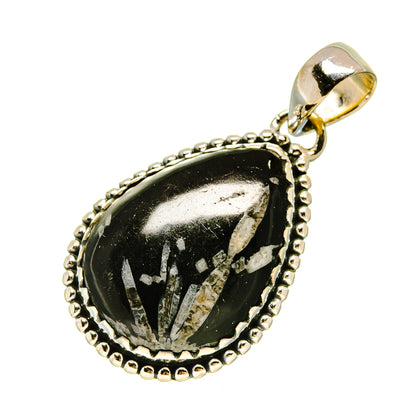 Chrysanthemum Stone Pendants handcrafted by Ana Silver Co - PD755886