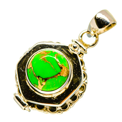 Green Copper Composite Turquoise Pendants handcrafted by Ana Silver Co - PD755890