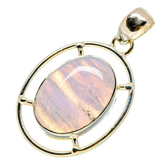 Blue Lace Agate Pendants handcrafted by Ana Silver Co - PD755897