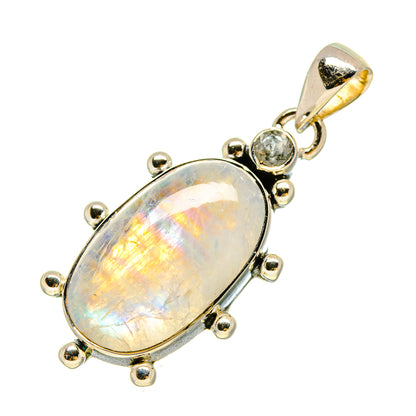 Rainbow Moonstone Pendants handcrafted by Ana Silver Co - PD755911