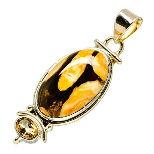 Peanut Wood Jasper Pendants handcrafted by Ana Silver Co - PD755913