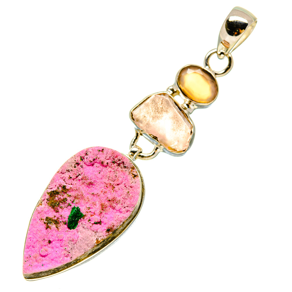 Cobalto Calcite Druzy Pendants handcrafted by Ana Silver Co - PD755931