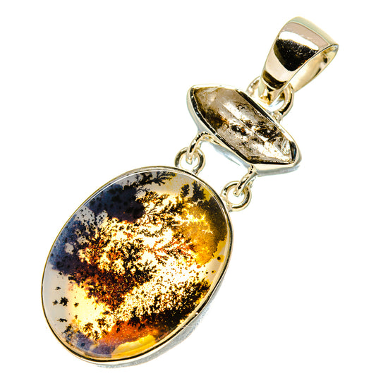 Scenic Dendritic Agate Pendants handcrafted by Ana Silver Co - PD755948