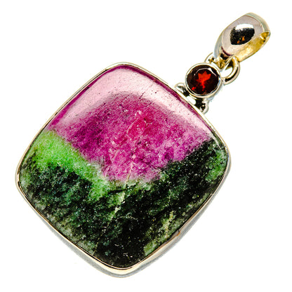 Ruby Zoisite Pendants handcrafted by Ana Silver Co - PD755950