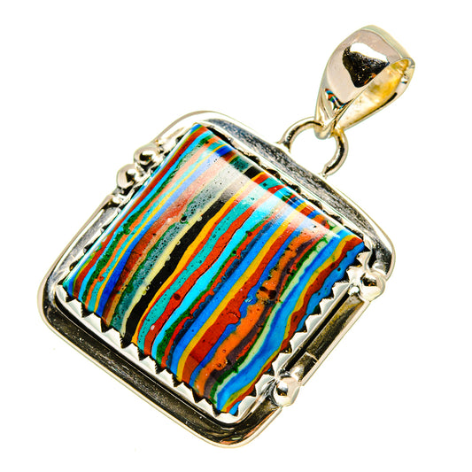 Rainbow Calsilica Pendants handcrafted by Ana Silver Co - PD755978