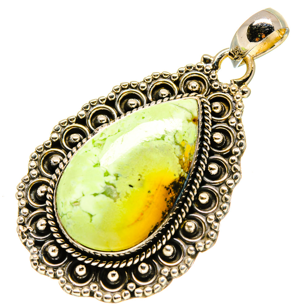 Lemon Chrysoprase Pendants handcrafted by Ana Silver Co - PD755993