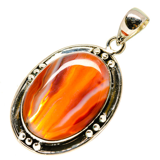 Red Botswana Agate Pendants handcrafted by Ana Silver Co - PD756002
