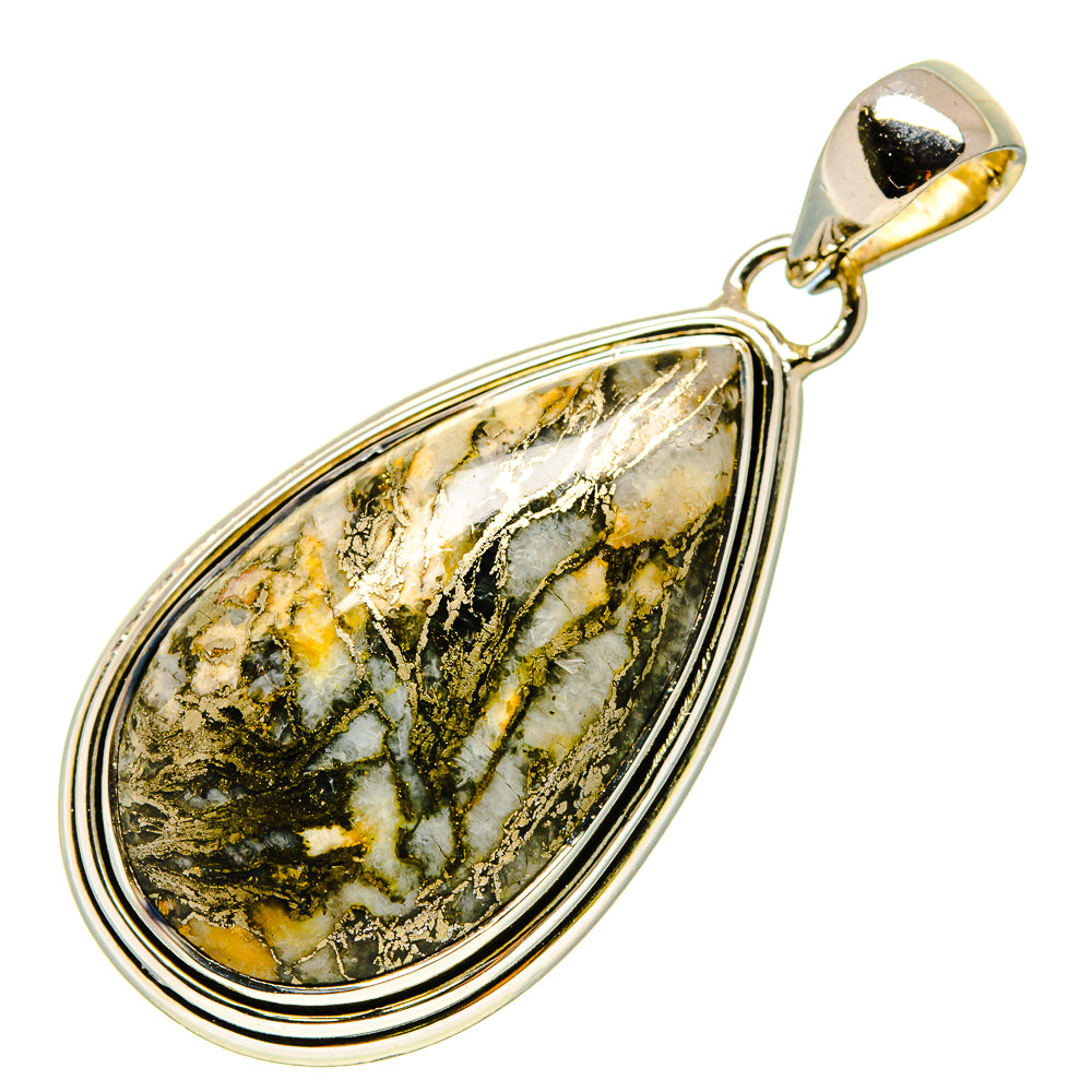 Pyrite Agate Pendants handcrafted by Ana Silver Co - PD756038