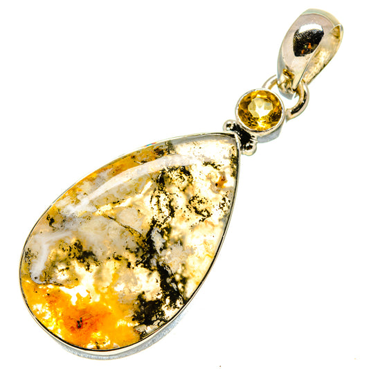 Plume Agate Pendants handcrafted by Ana Silver Co - PD756059