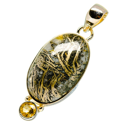 Pyrite Agate Pendants handcrafted by Ana Silver Co - PD756067