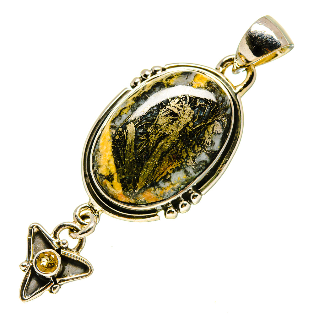Pyrite Agate Pendants handcrafted by Ana Silver Co - PD756113