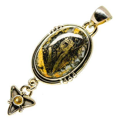 Pyrite Agate Pendants handcrafted by Ana Silver Co - PD756113