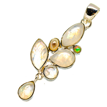 Rainbow Moonstone Pendants handcrafted by Ana Silver Co - PD756121