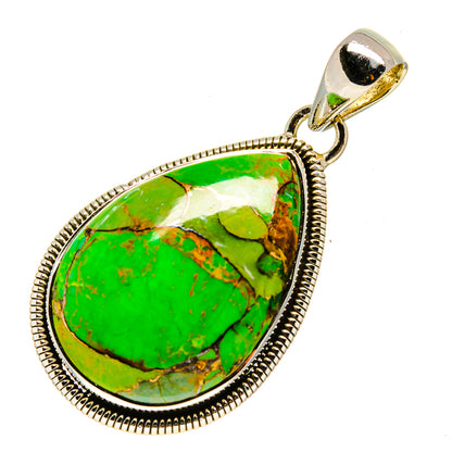 Green Copper Composite Turquoise Pendants handcrafted by Ana Silver Co - PD756151