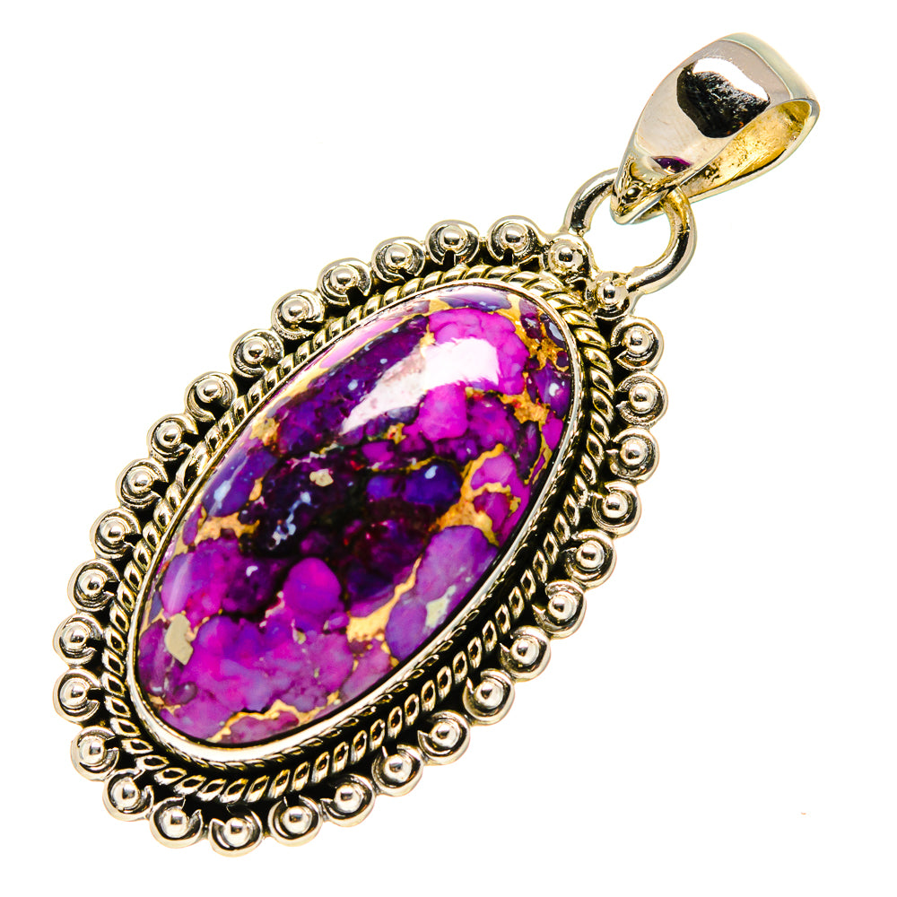 Purple Copper Composite Turquoise Pendants handcrafted by Ana Silver Co - PD756164