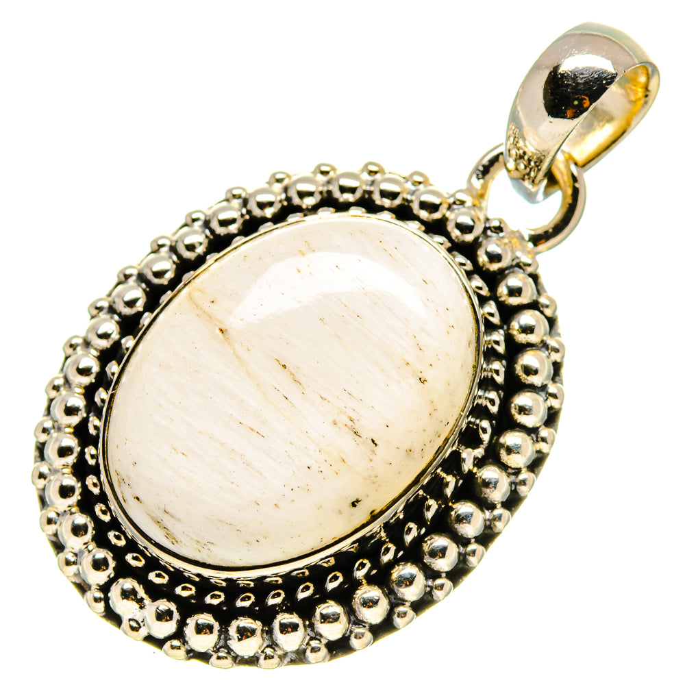 White Scolecite Pendants handcrafted by Ana Silver Co - PD756181