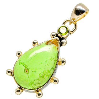 Lemon Chrysoprase Pendants handcrafted by Ana Silver Co - PD756213
