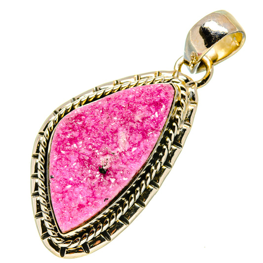 Cobalto Calcite Druzy Pendants handcrafted by Ana Silver Co - PD756263