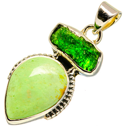 Lemon Chrysoprase Pendants handcrafted by Ana Silver Co - PD756288