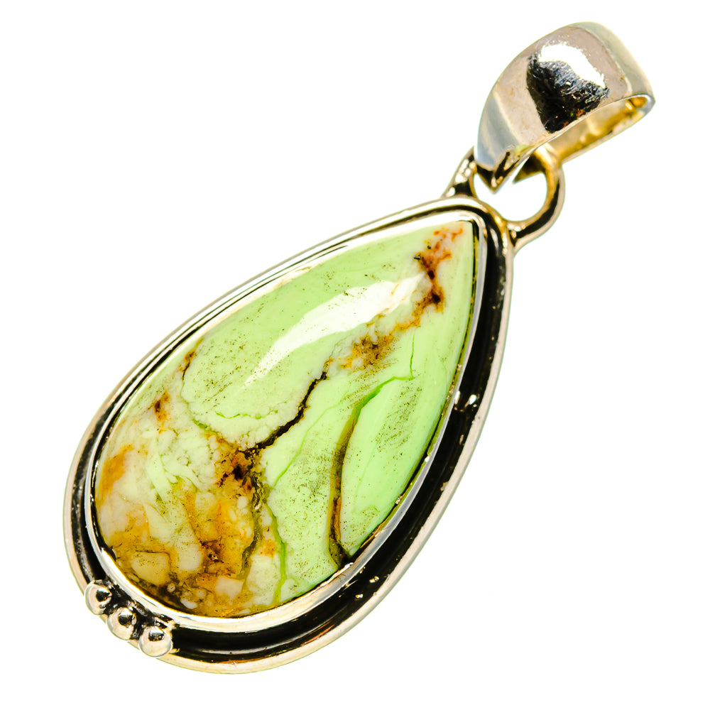 Lemon Chrysoprase Pendants handcrafted by Ana Silver Co - PD756310