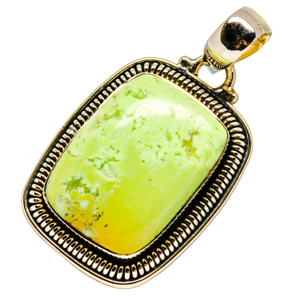 Lemon Chrysoprase Pendants handcrafted by Ana Silver Co - PD756322