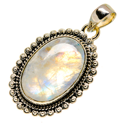 Rainbow Moonstone Pendants handcrafted by Ana Silver Co - PD756331