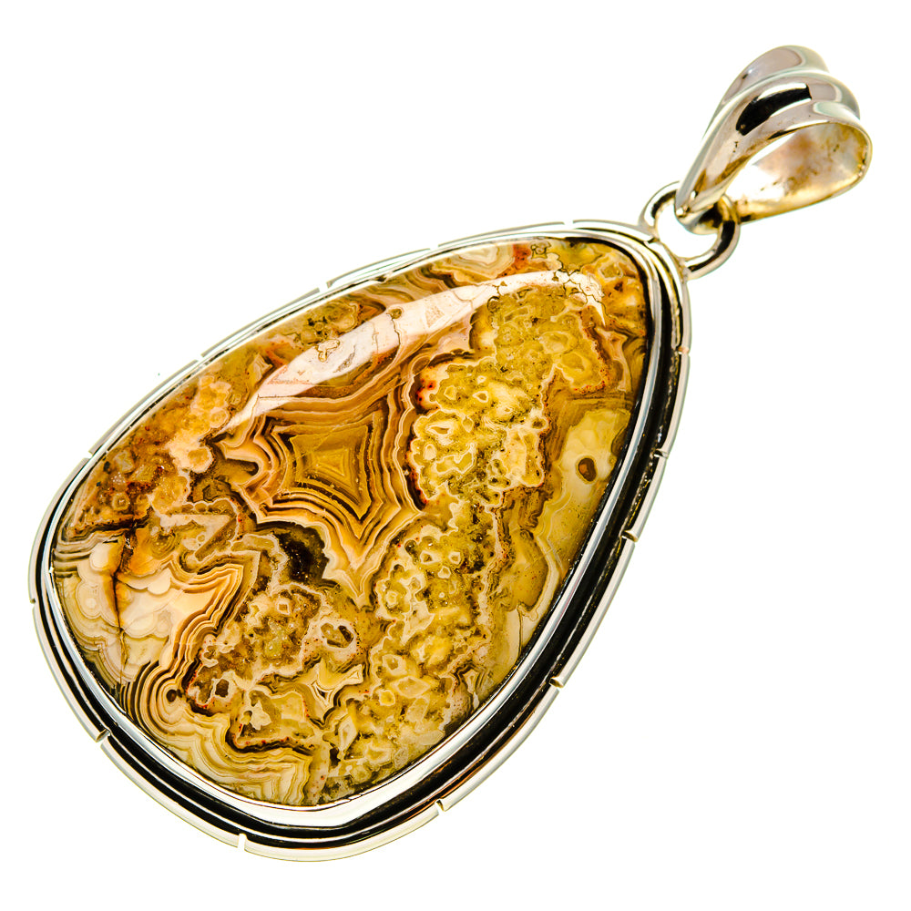 Laguna Lace Agate Pendants handcrafted by Ana Silver Co - PD756364