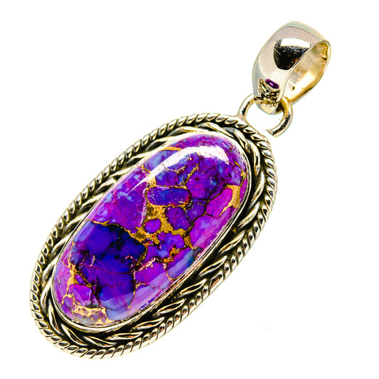 Purple Copper Composite Turquoise Pendants handcrafted by Ana Silver Co - PD756397