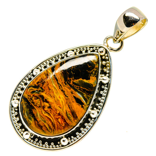 Golden Pietersite Pendants handcrafted by Ana Silver Co - PD756406