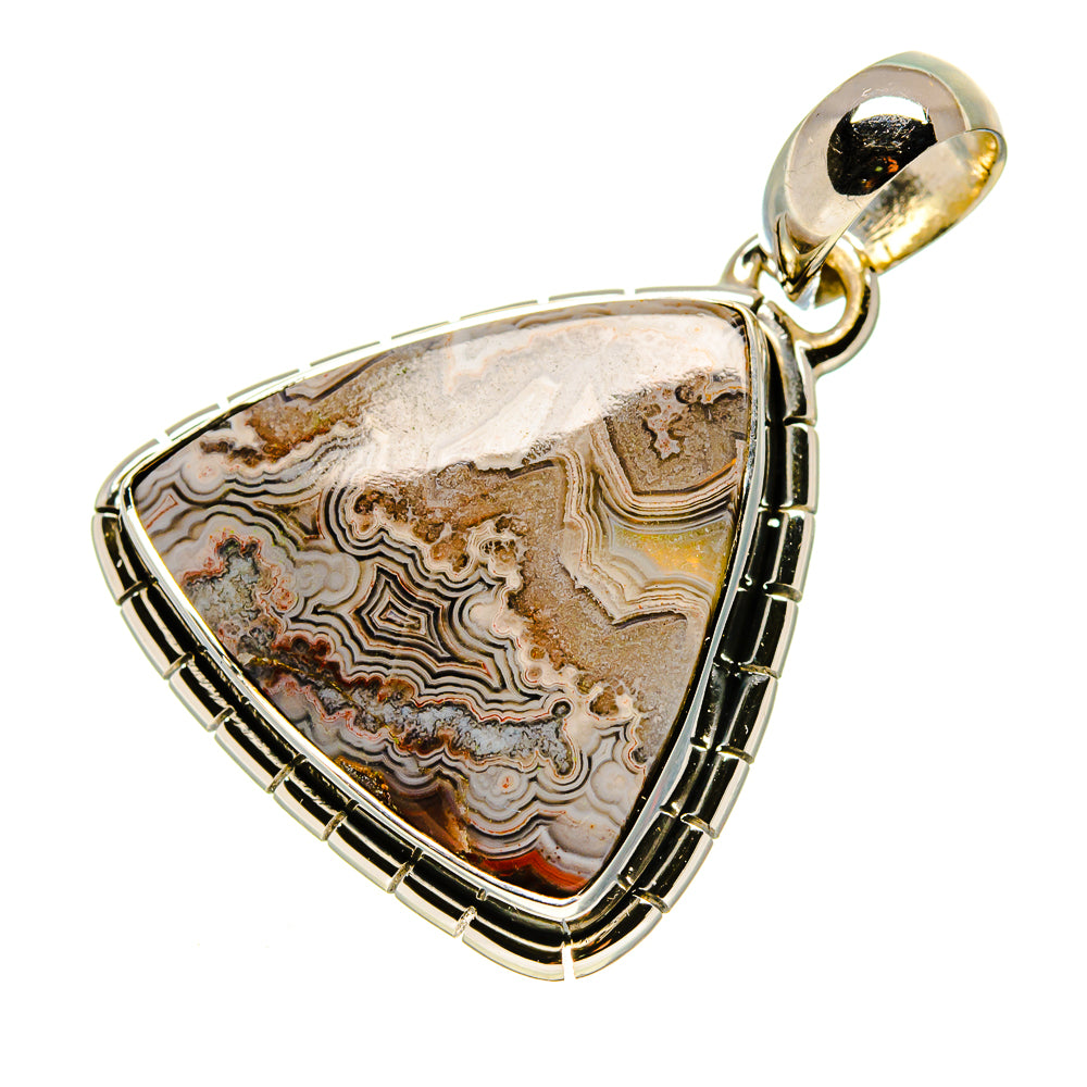 Laguna Lace Agate Pendants handcrafted by Ana Silver Co - PD756415