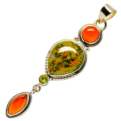 Unakite Pendants handcrafted by Ana Silver Co - PD756444