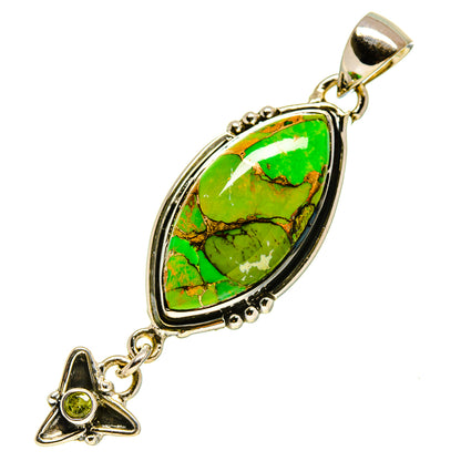 Green Copper Composite Turquoise Pendants handcrafted by Ana Silver Co - PD756451
