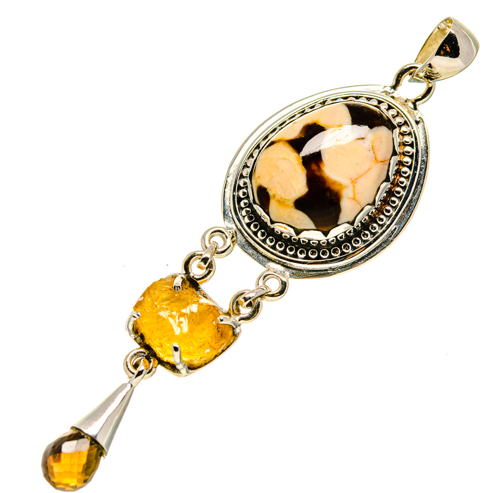 Peanut Wood Jasper Pendants handcrafted by Ana Silver Co - PD756452