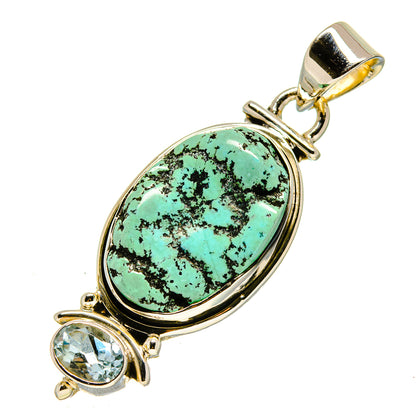 Tibetan Turquoise Pendants handcrafted by Ana Silver Co - PD756458