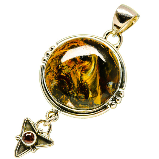 Golden Pietersite Pendants handcrafted by Ana Silver Co - PD756478