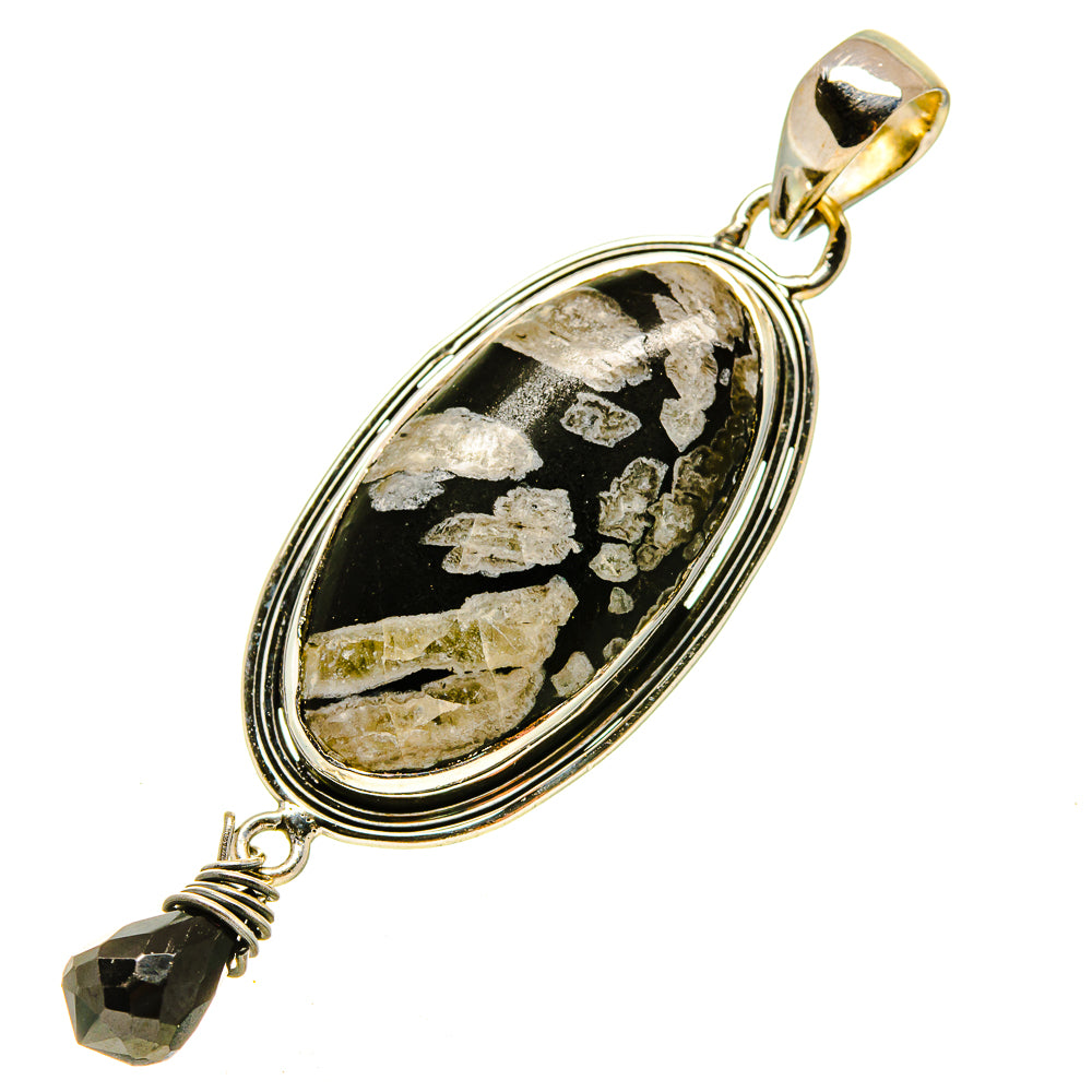 Chrysanthemum Stone Pendants handcrafted by Ana Silver Co - PD756479