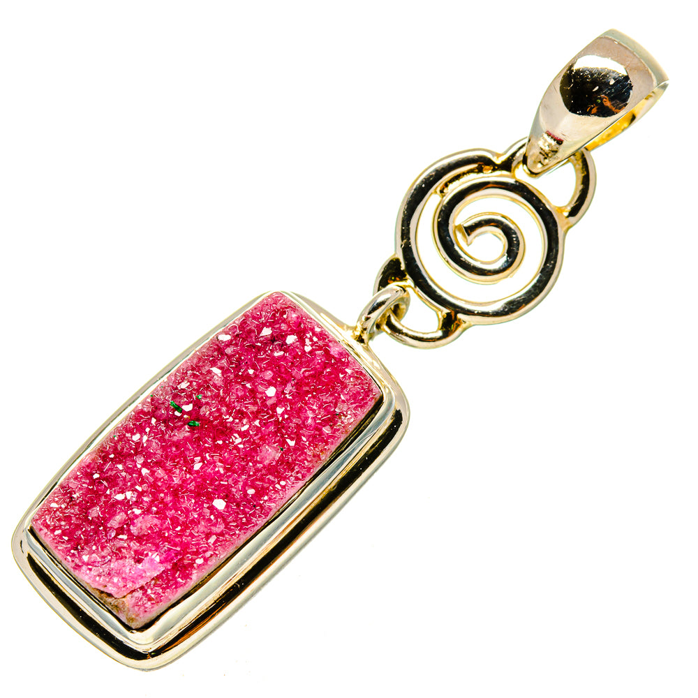 Cobalto Calcite Druzy Pendants handcrafted by Ana Silver Co - PD756481