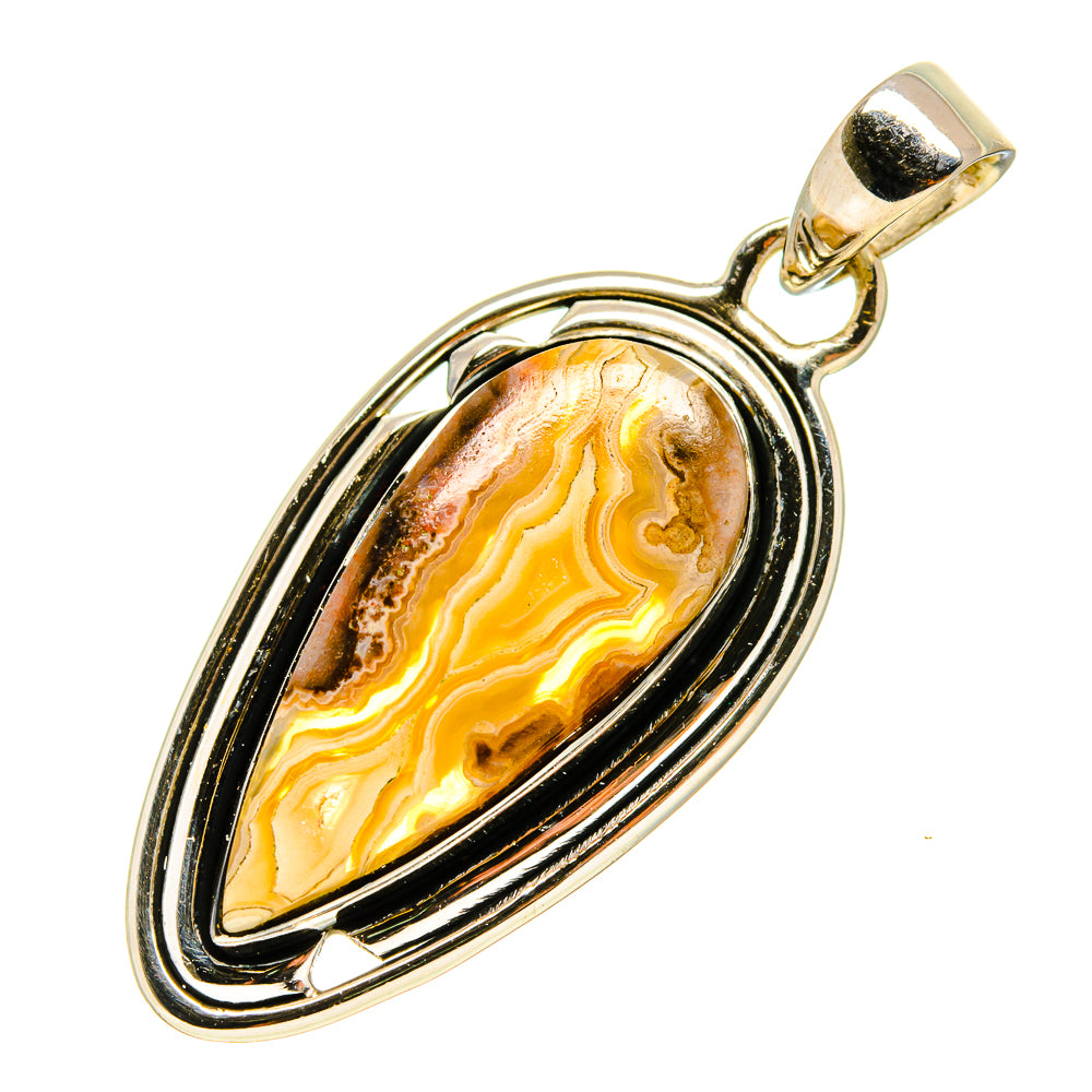 Laguna Lace Agate Pendants handcrafted by Ana Silver Co - PD756504