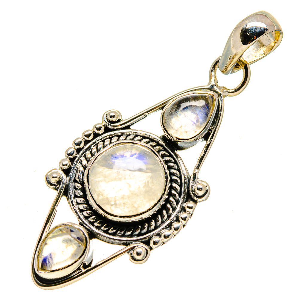Rainbow Moonstone Pendants handcrafted by Ana Silver Co - PD756521
