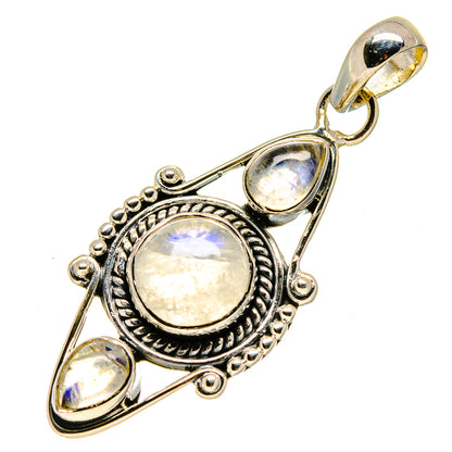 Rainbow Moonstone Pendants handcrafted by Ana Silver Co - PD756521