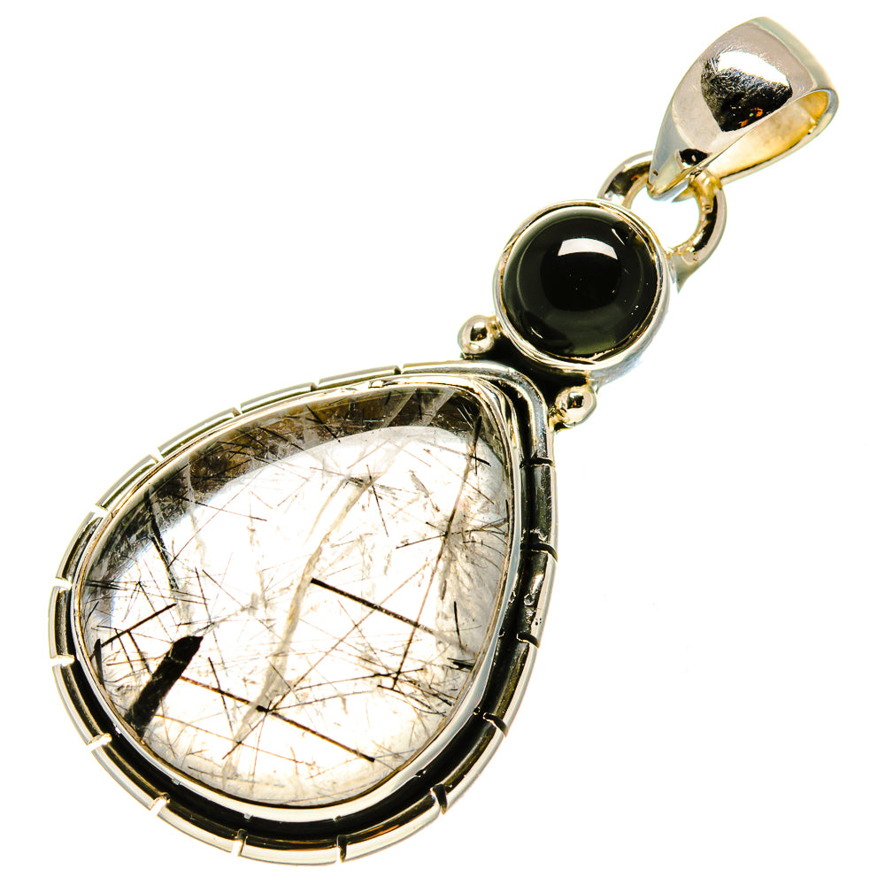 Tourmalinated Quartz Pendants handcrafted by Ana Silver Co - PD756553