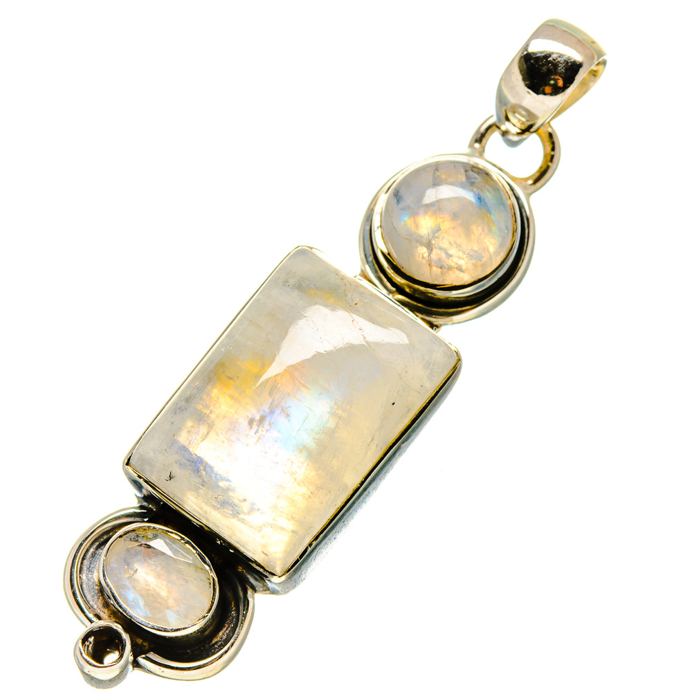 Rainbow Moonstone Pendants handcrafted by Ana Silver Co - PD756564