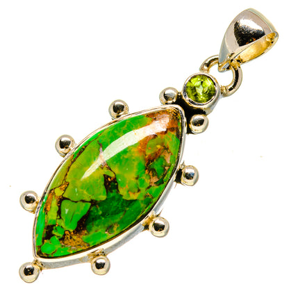 Green Copper Composite Turquoise Pendants handcrafted by Ana Silver Co - PD756567