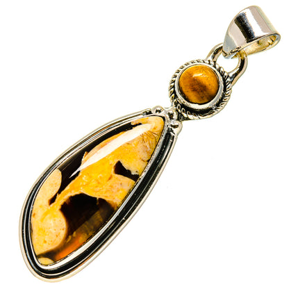 Peanut Wood Jasper Pendants handcrafted by Ana Silver Co - PD756589