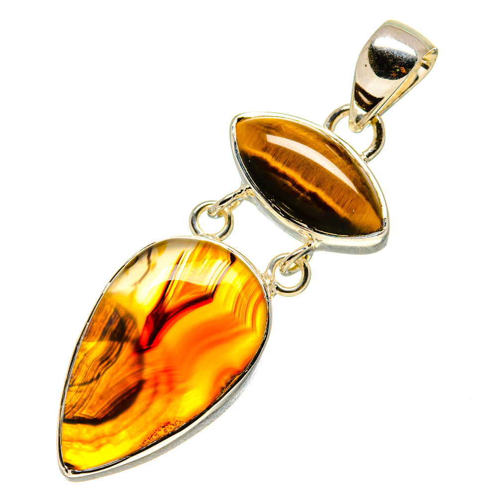 Botswana Agate Pendants handcrafted by Ana Silver Co - PD756595