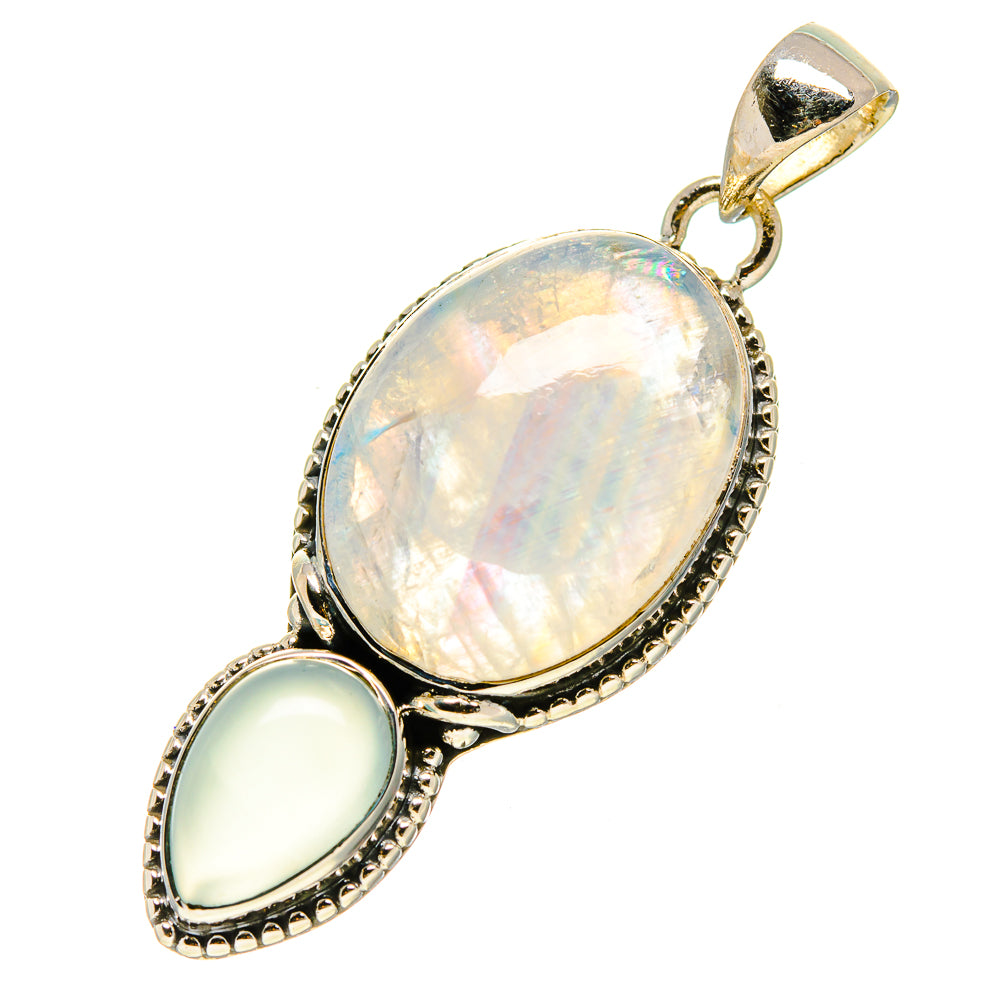 Rainbow Moonstone Pendants handcrafted by Ana Silver Co - PD756601