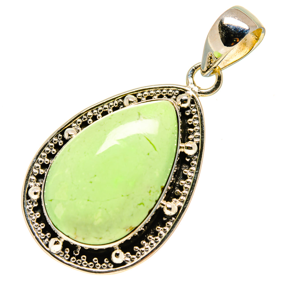 Lemon Chrysoprase Pendants handcrafted by Ana Silver Co - PD756605