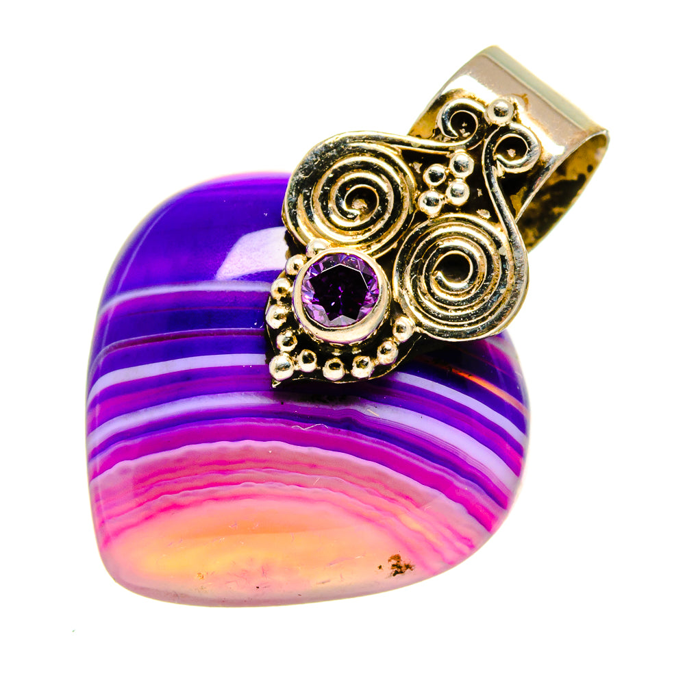 Purple Botswana Agate Pendants handcrafted by Ana Silver Co - PD756628