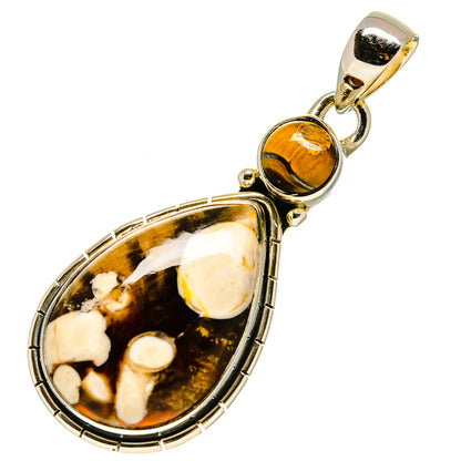 Peanut Wood Jasper Pendants handcrafted by Ana Silver Co - PD756662